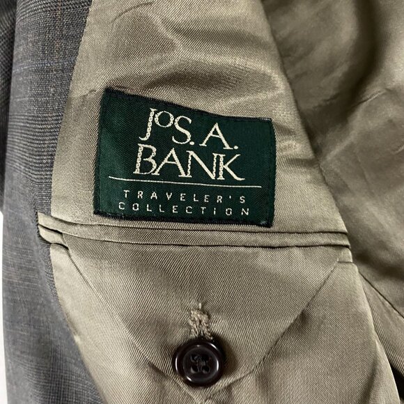NWT Jos. A Bank Blazer Sport Suit Coat Men's 40 LONG Olive Traveler's Collection - Picture 6 of 15